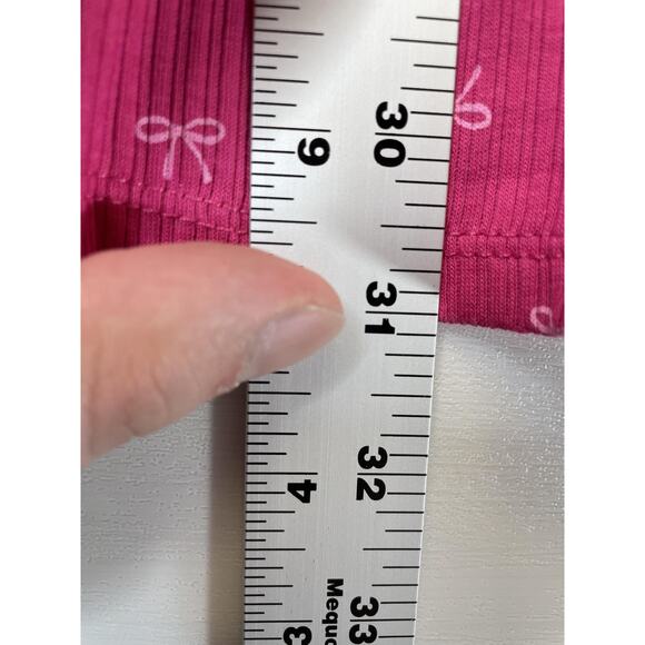 Jumping Beans Dress Girls 10 Pink Pretty Bows Short Sleeve Skater Ribbed - Picture 4 of 10